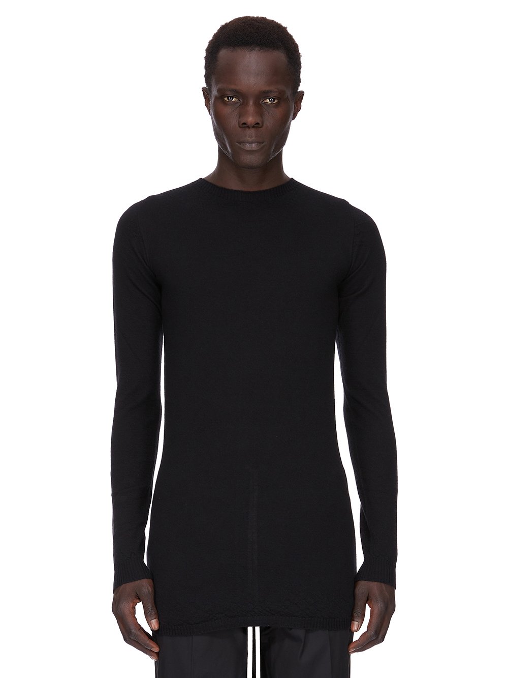カットソー(長袖+七分) RICK OWENS BIKER LEVEL ROUNDNECK Biker Level Round Neck in Black – SVRN