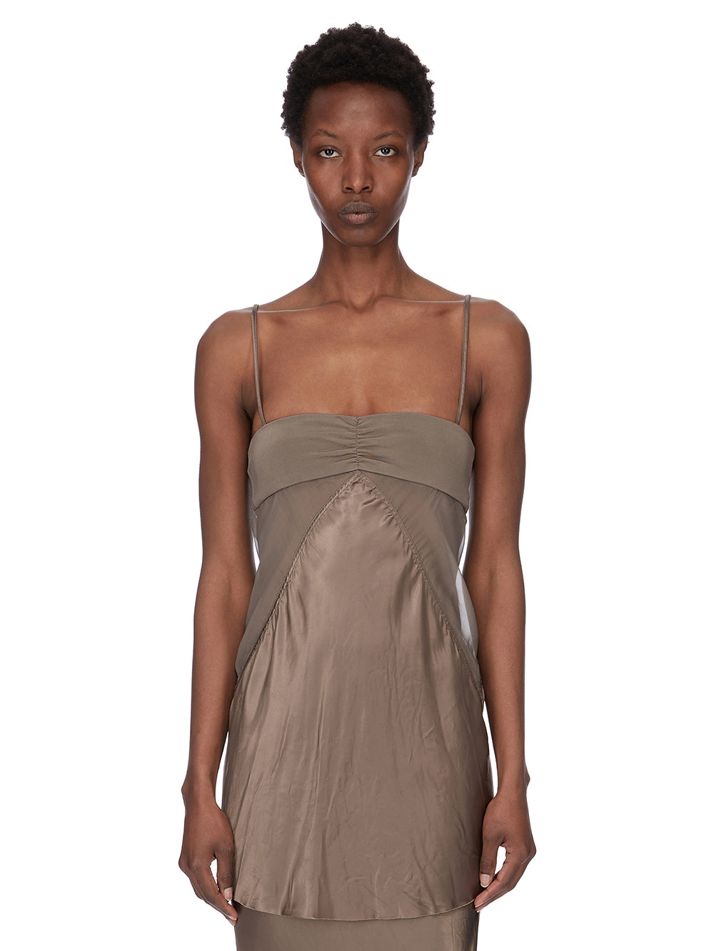 DIFFERENT IS OK Ribbed Cut-out シズニルック COMBO SLIP TOP| RICK OWENS