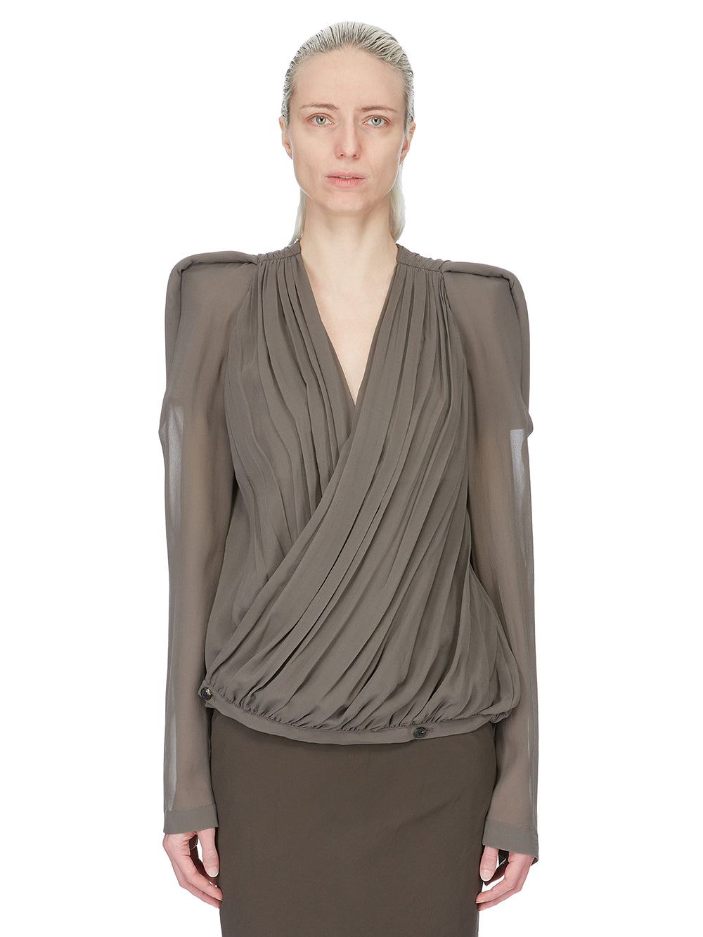 Rick Owens シルクロングスリーブ SILVER38 MARIA JKT| RICK OWENS