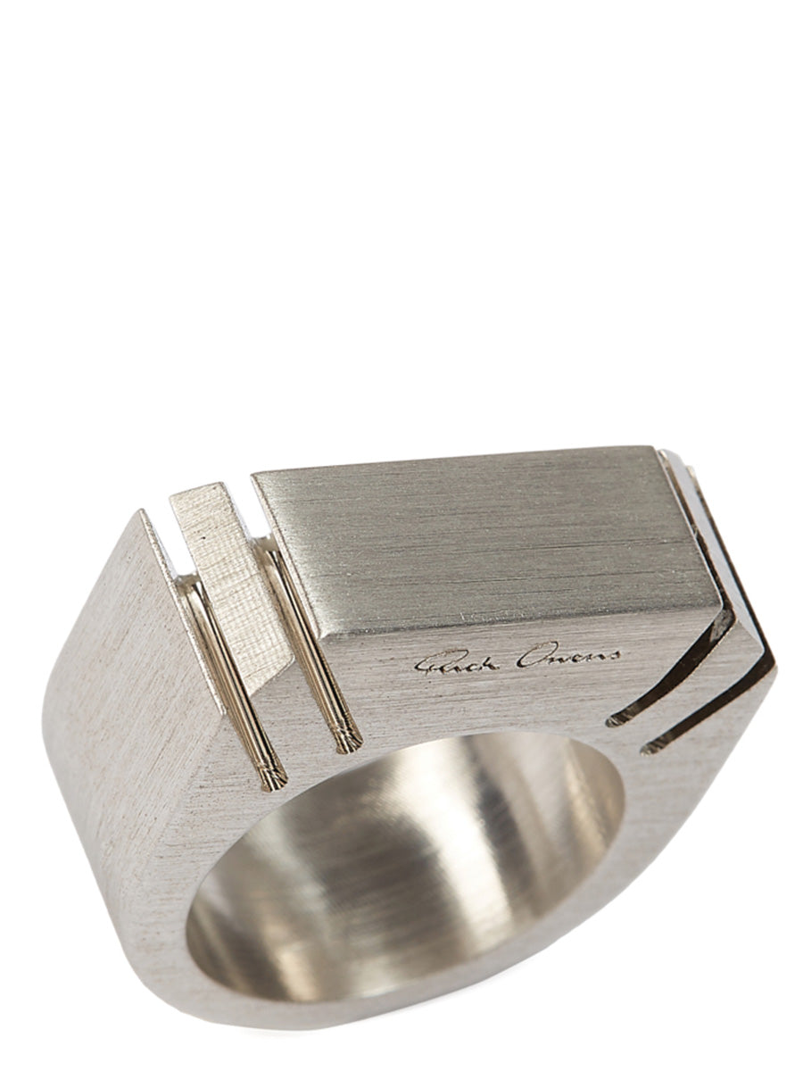 CUT BEVELED RING| RICK OWENS