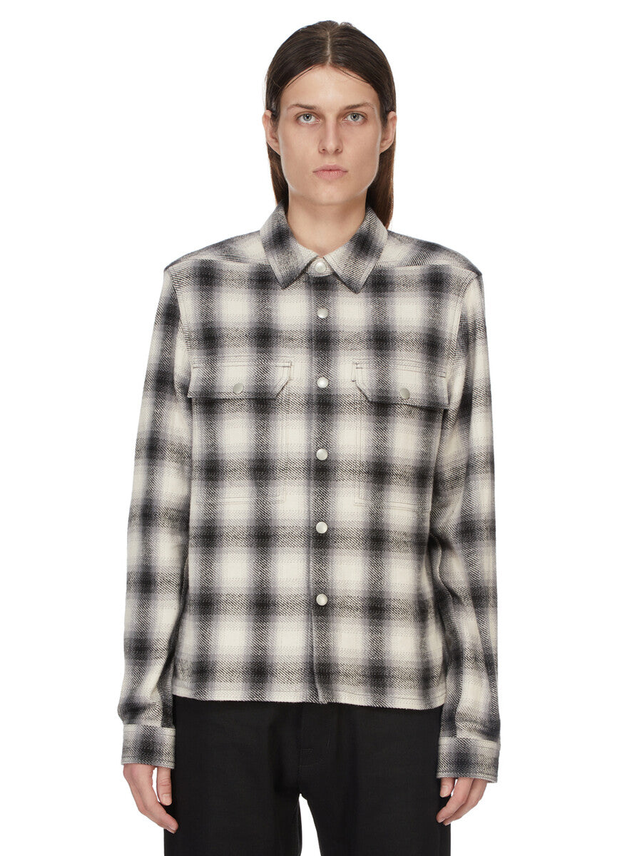 CROPPED OUTERSHIRT| RICK OWENS CROPPED OUTERSHIRT| RICK OWENS