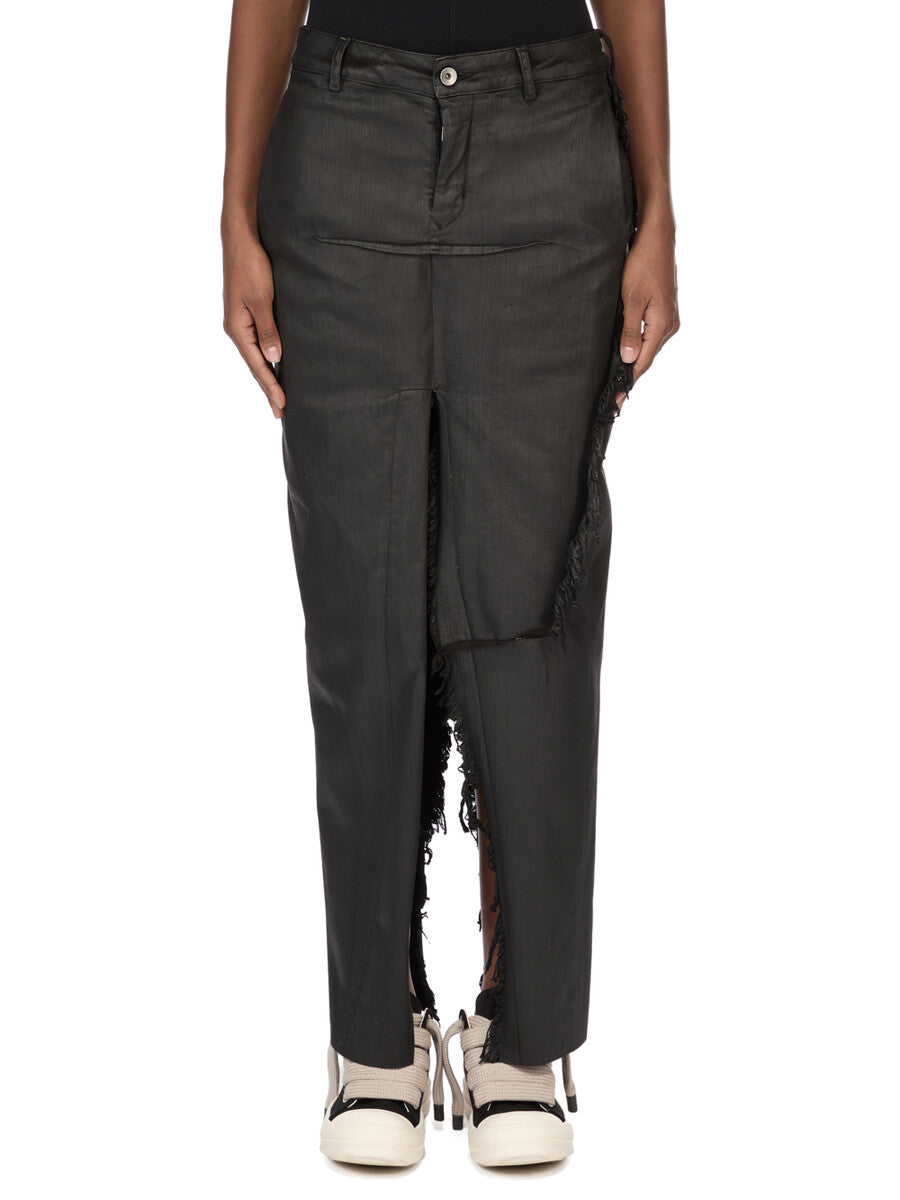 スカート 2003 Rick Owens SLAB Mudwash Denim Skirt DENIM SLICED SKIRT| RICK OWENS