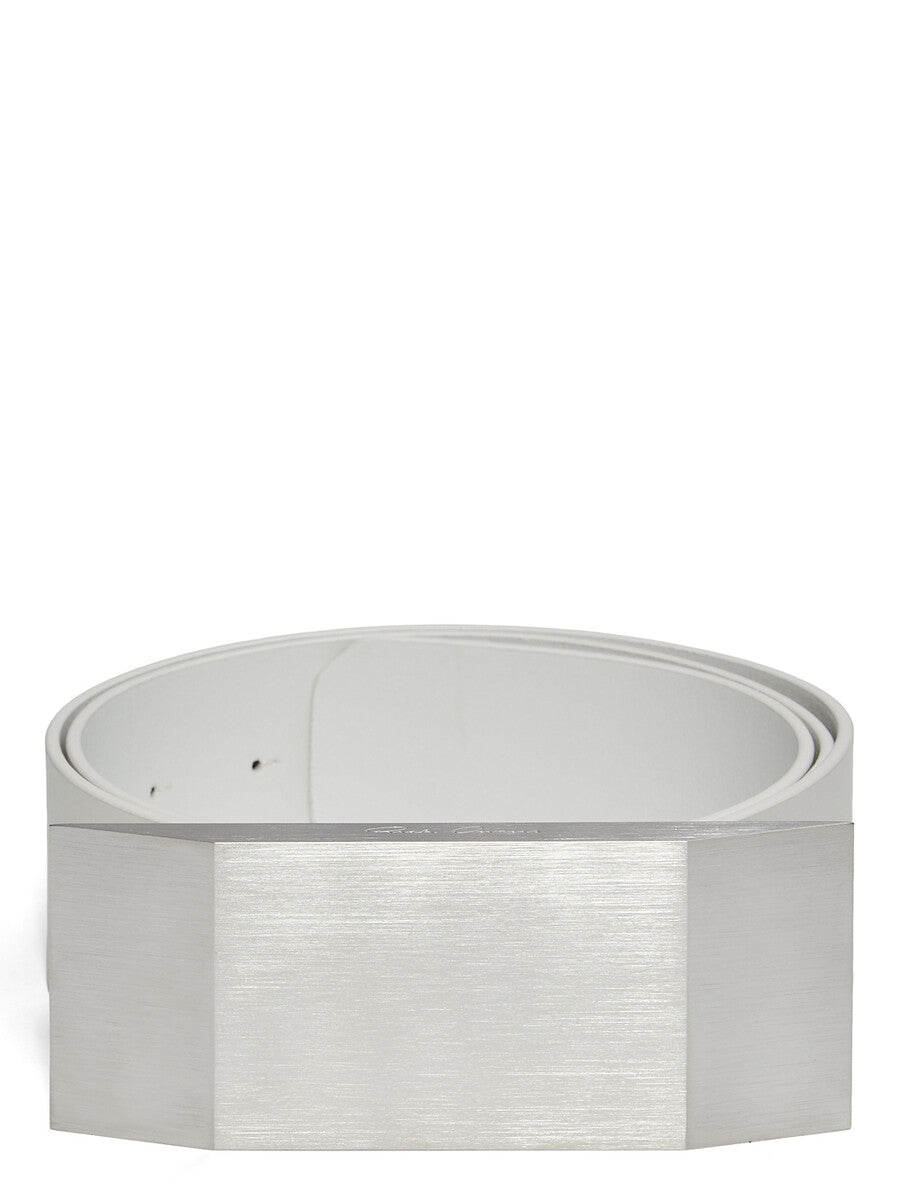 BIG BEVELED BUCKLE BELT| RICK OWENS
