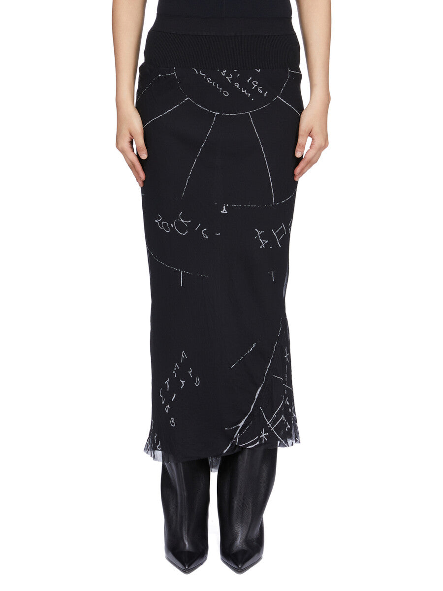 CALF BIAS SKIRT| RICK OWENS