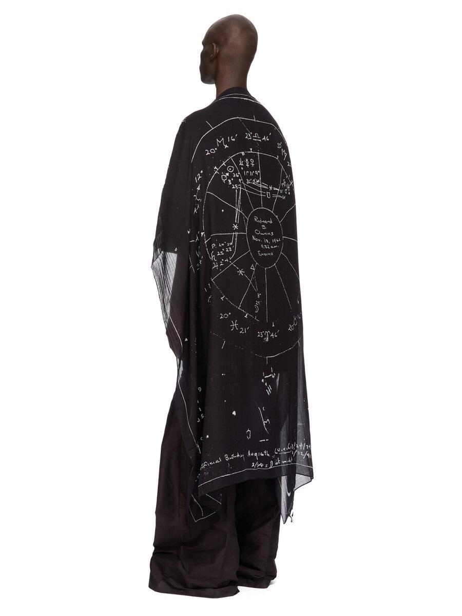PRINTED COT ASTRO 140X140 SCARF| RICK OWENS