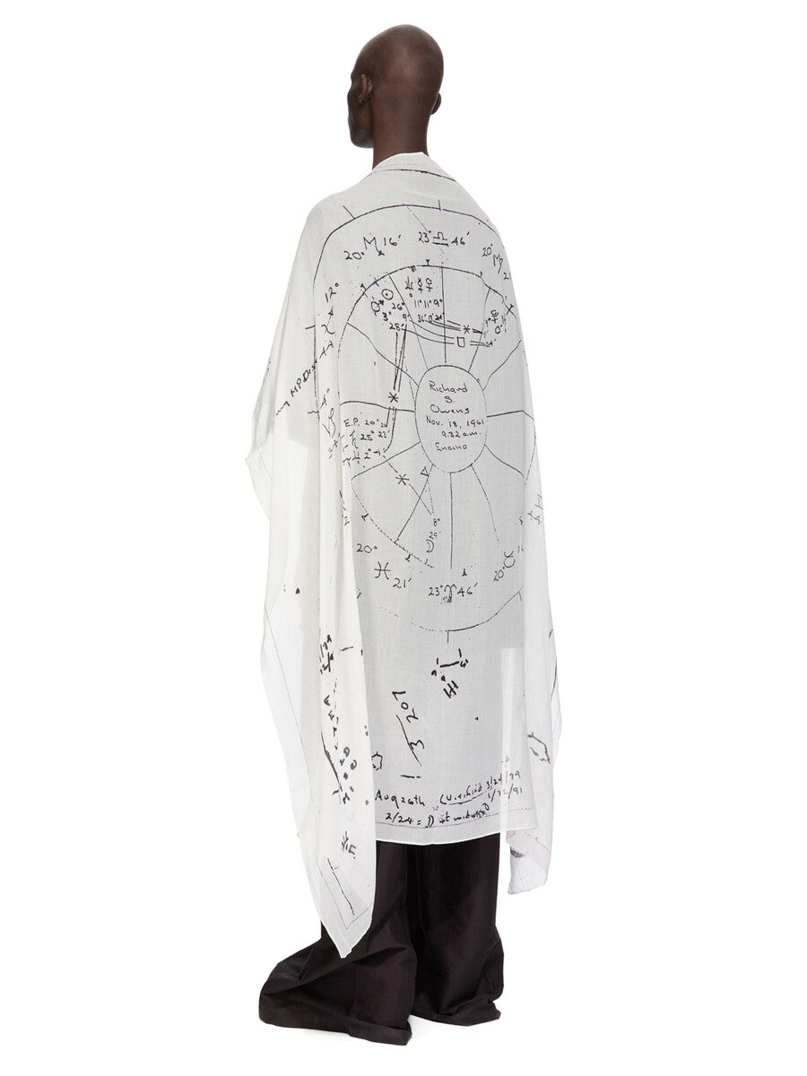 PRINTED COT ASTRO 140X140 SCARF| RICK OWENS
