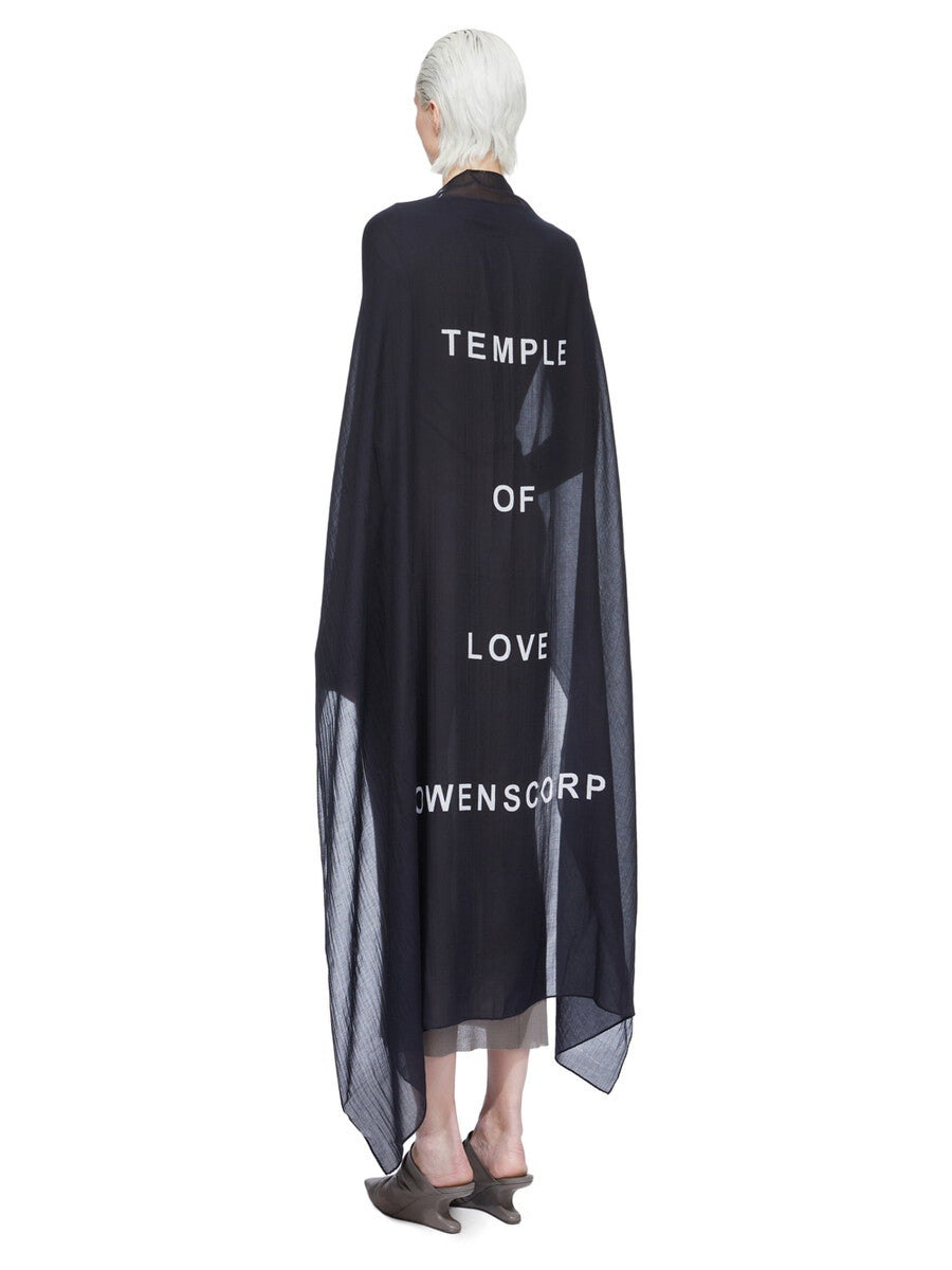 PRINTED COT TEMPLE 140X140 SCARF| RICK OWENS