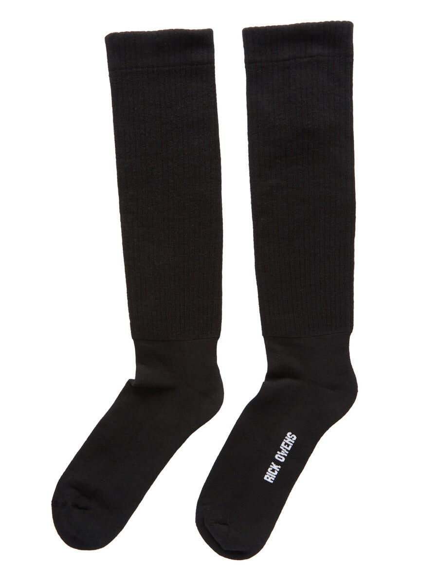 Rick Owens 2023 ソックス ブラック MID CALF SOCKS| RICK OWENS