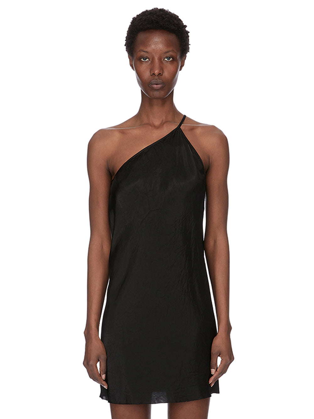 ONE SHOULDER SLIP MINI DRESS| RICK OWENS ONE SHOULDER SLIP MINI DRESS| RICK OWENS