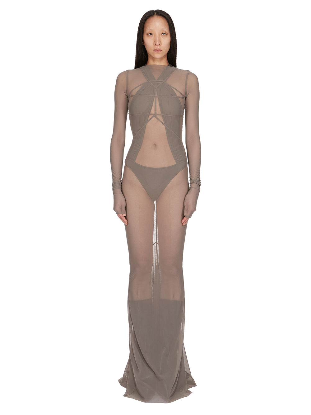 rick owens mesh dress TEMPLE GOWN| RICK OWENS