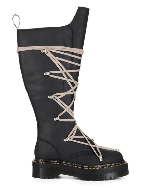 靴 Rick Owens Dr.Martens 1B60 PENTALACEQUAD 1B60 QUAD SOLE PENTALACE BOOT| RICK OWENS