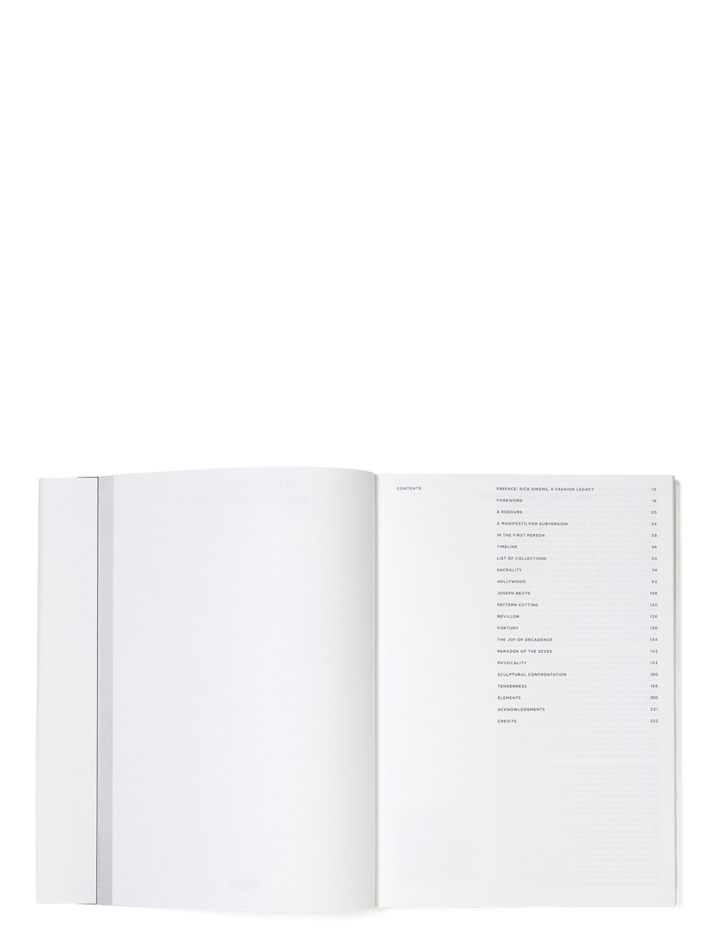BOOK - RIZZOLI MORE RICK-TEMPLE OF LOVE| RICK OWENS