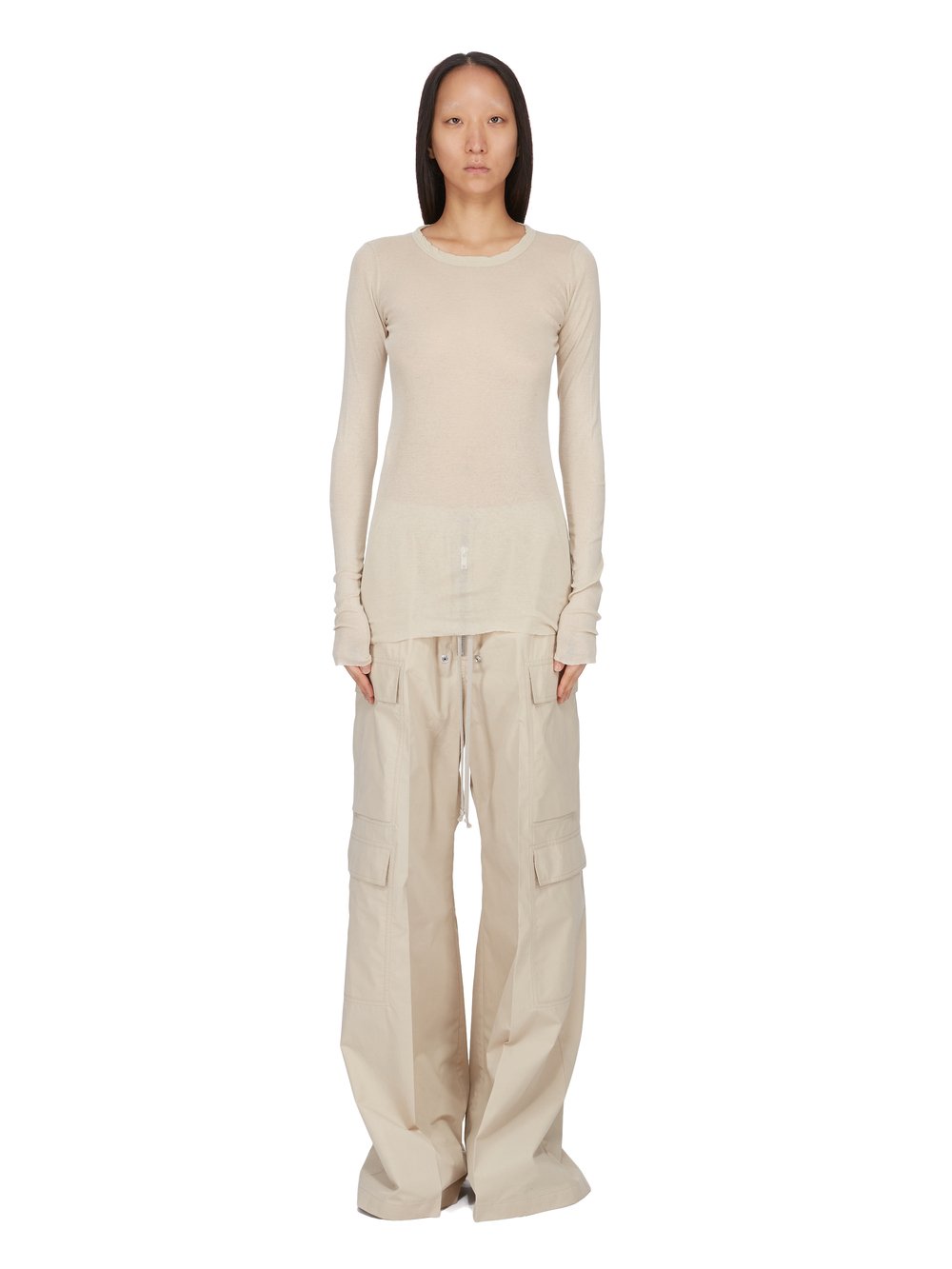 DIFFERENT IS OK Ribbed Cut-out シズニルック RIB LS T| RICK OWENS