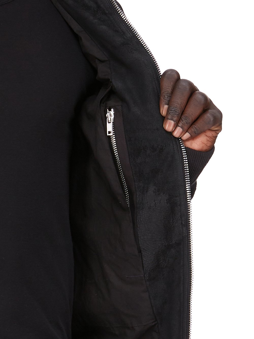 Rick Owens インターシャ　intarsia 46 RICK OWENS - Mid 2000's Glittery Intarsia leather jacket – L'OBSCUR