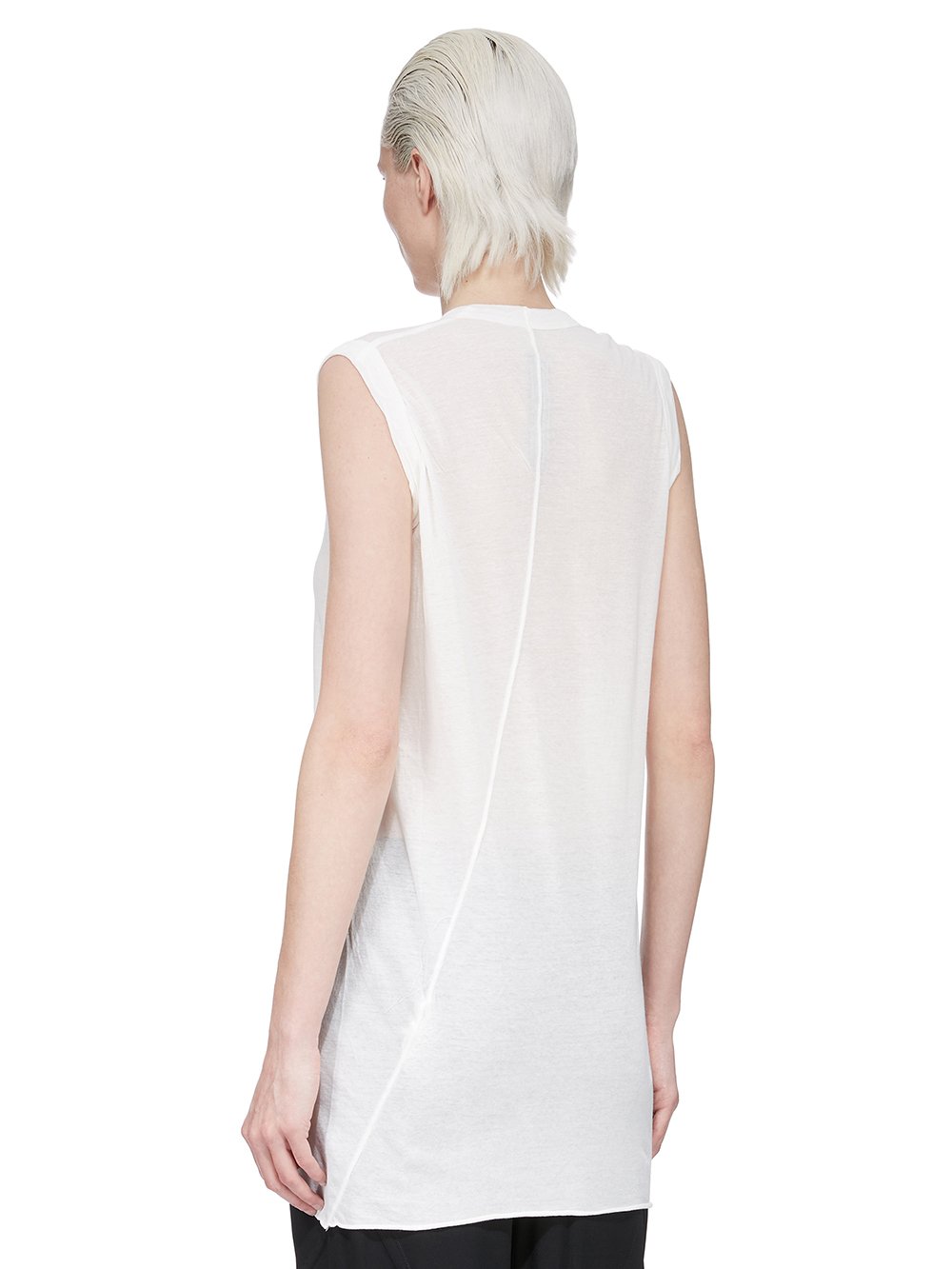 V NECK SLEEVELESS T| RICK OWENS