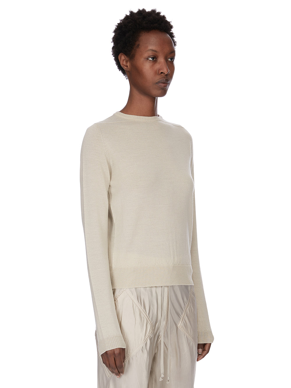 Rick Owens 22FW BIKER ROUND NECK ニット XXL Rick Owens Black Biker Round Neck Sweater Rick Owens