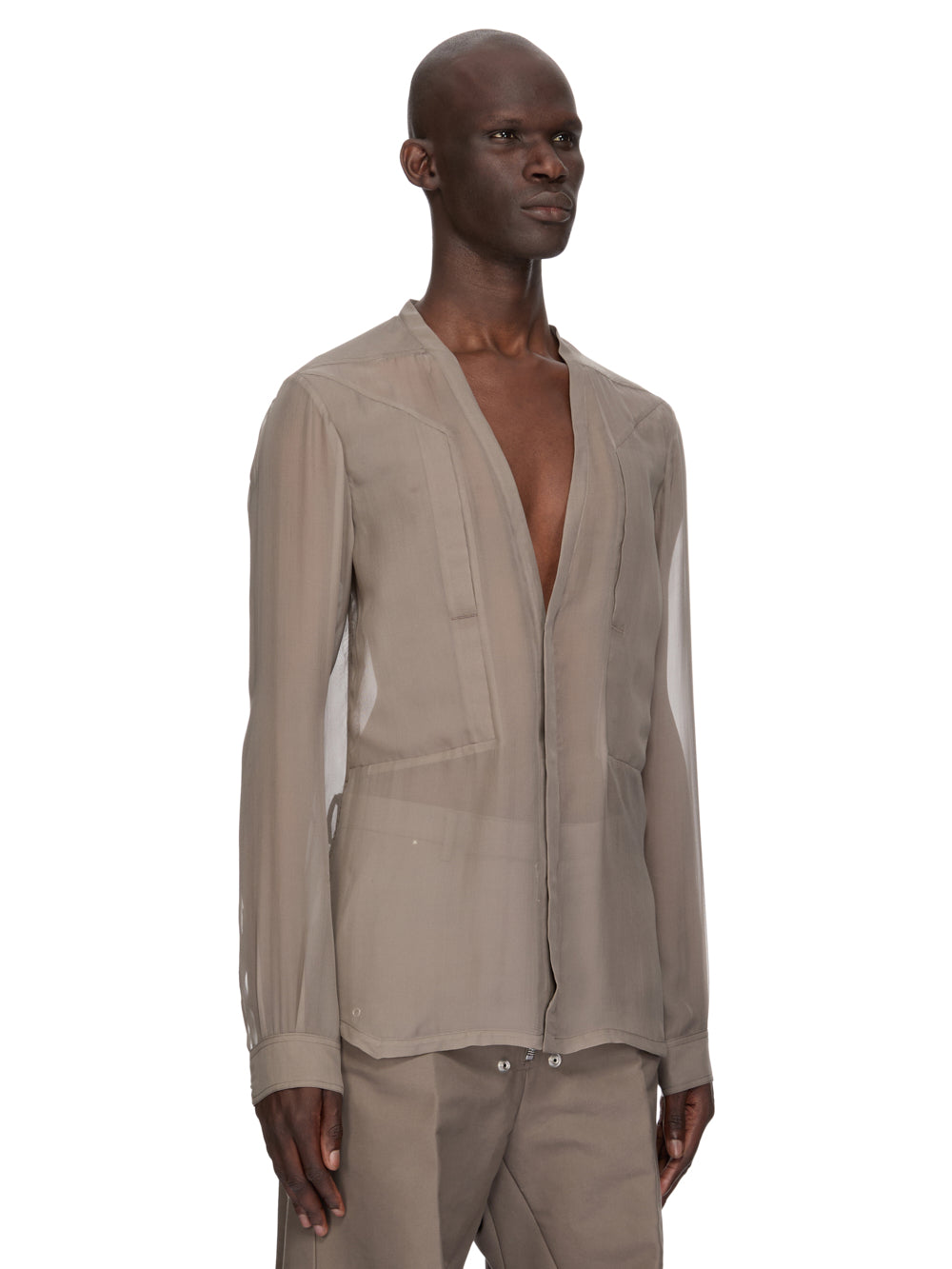 Rick Owens 22SS FOGPOCKET 羊革 レザー ラリーシャツ LARRY FOGPOCKET SHIRT| RICK OWENS