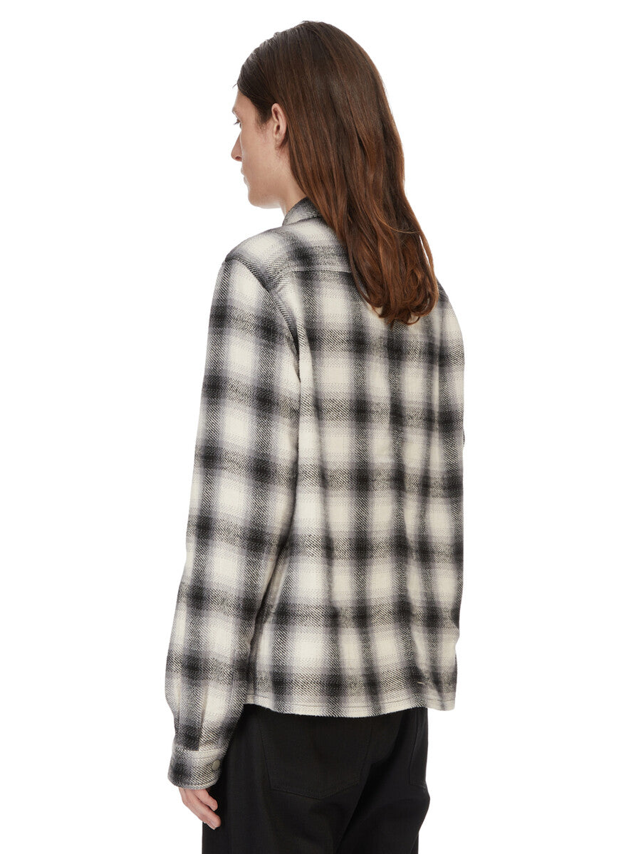 新品 RICK OWENS 25SS OUTERSHIRT GREY PLAID CROPPED OUTERSHIRT| RICK OWENS