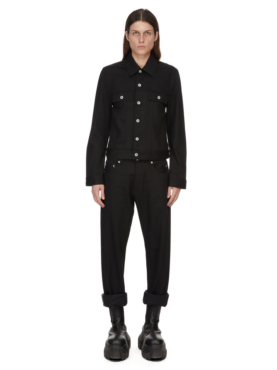 RICK OWENS DRKSHW TRUCKER JKT デニムジャケット Rick Owens DRKSHDW Trucker Jacket - Made in Japan 14oz Indigo