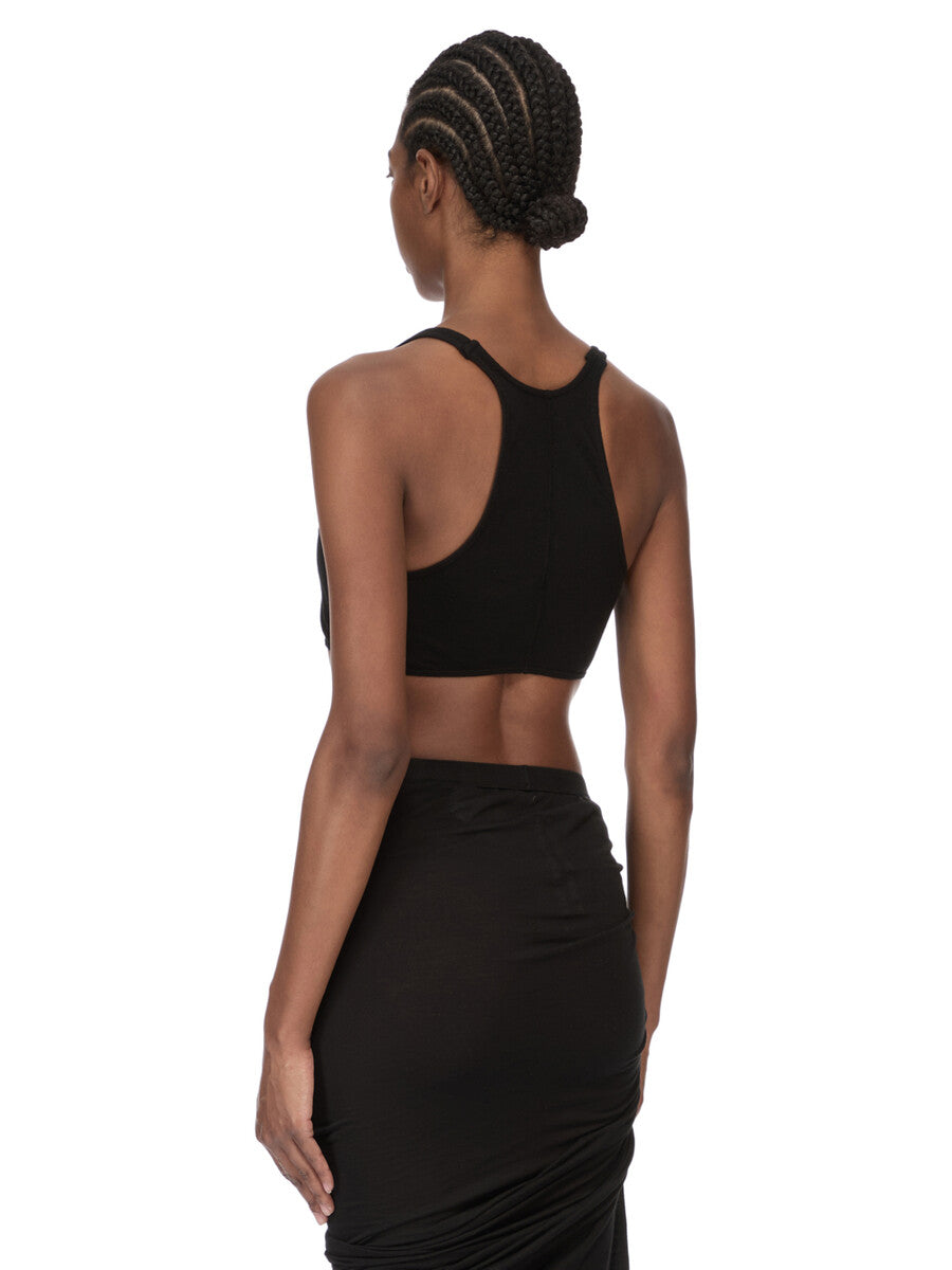 Rick Owens リックオウエンス Cape Tank ギャザーワンショルダー トップス レディース ブラック RP01B4636 C Rick Owens (リックオウエンス) Cape Tank ギャザーワンショルダー