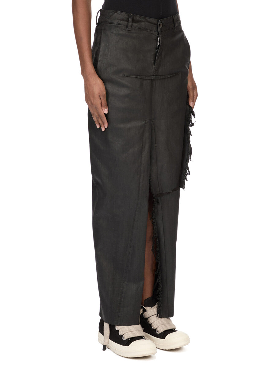 DENIM SLICED SKIRT| RICK OWENS