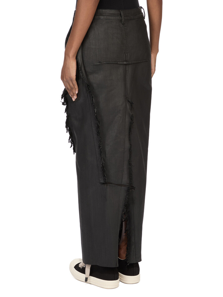 DENIM SLICED SKIRT| RICK OWENS