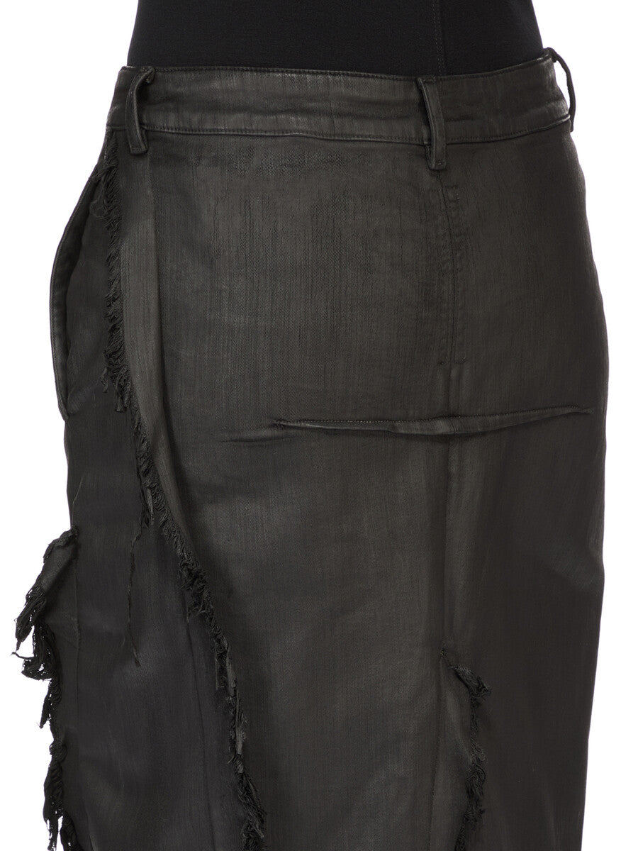 DENIM SLICED SKIRT| RICK OWENS