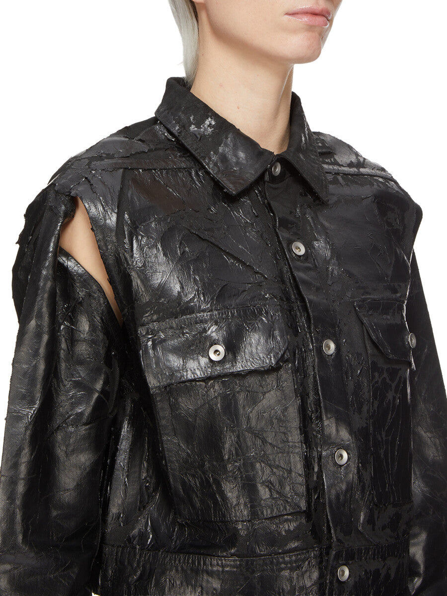 DS02F6702_BMC_09 | CAPE SLEEVE CROPPED OUTERSHIRT