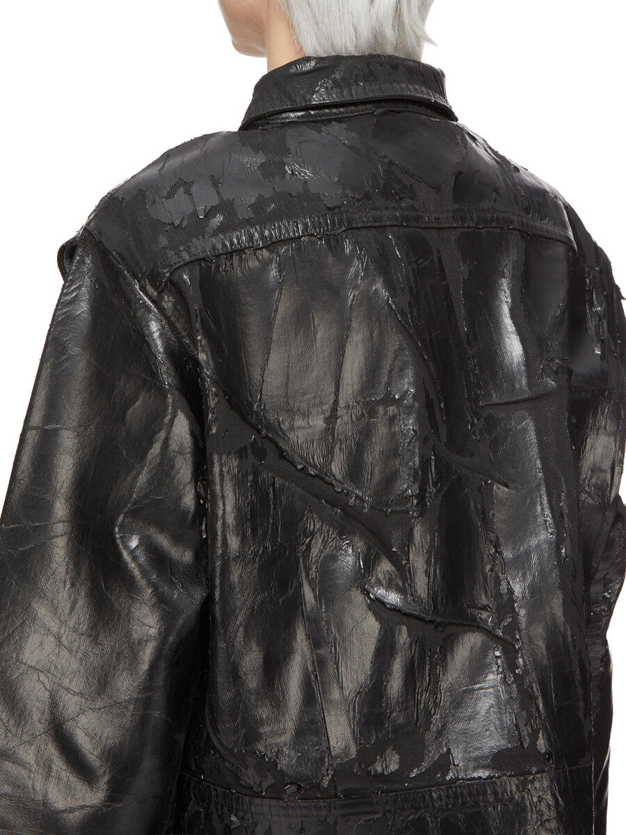 CAPE SLEEVE CROPPED OUTERSHIRT| RICK OWENS