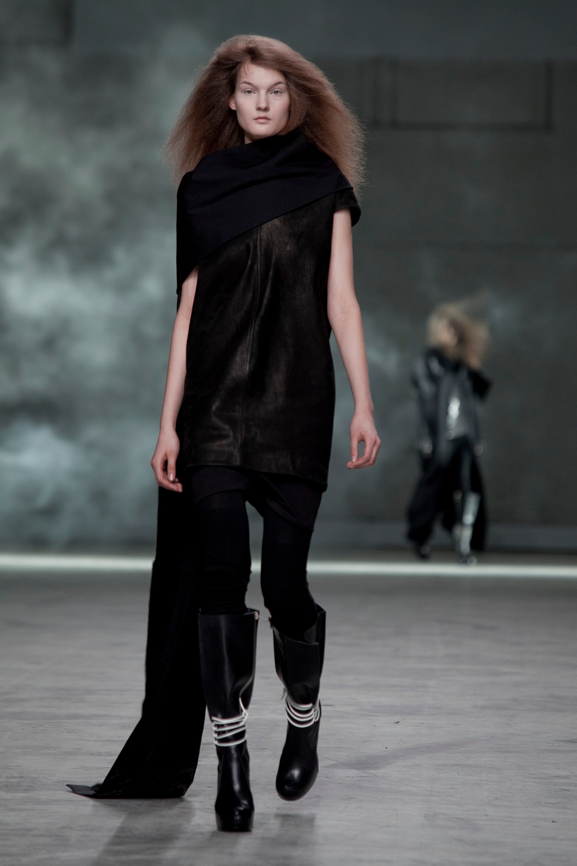 リックオウエンスPLINTH F/W13ダークグレー ニット 半袖 Rick Owens - リックオウエンス 09AW CRUST期 ロング タンクトップ