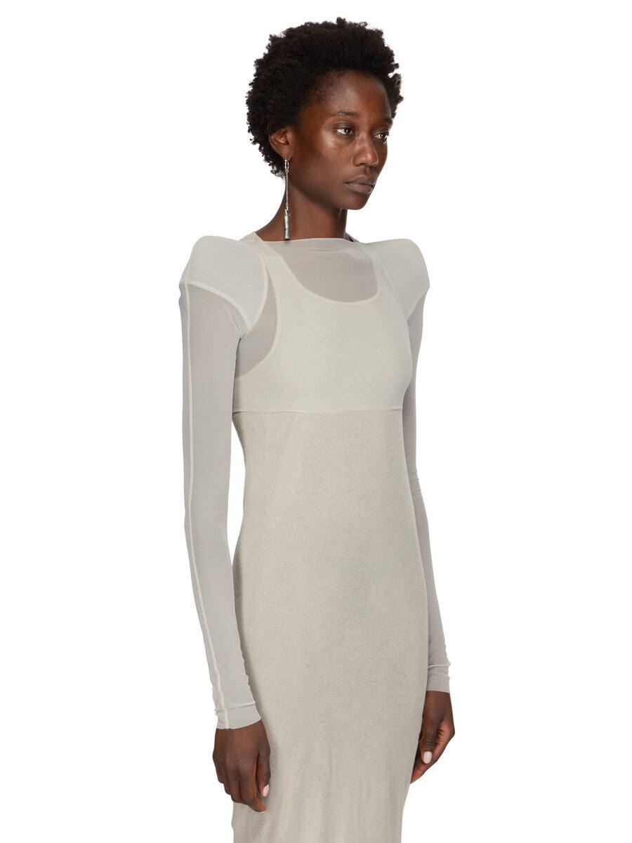 rick owens mesh dress Rick Owens racer-back Midi Dress | Grey