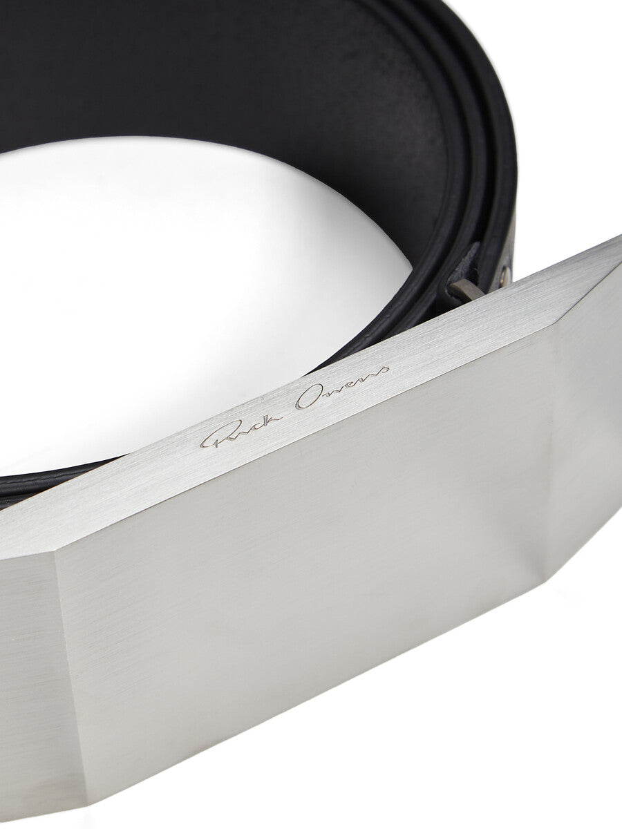 BIG BEVELED BUCKLE BELT| RICK OWENS