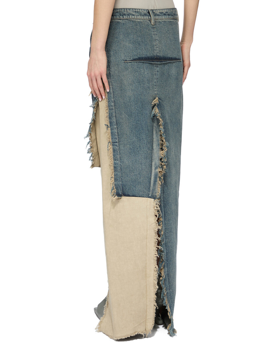 RO02E4393_DW7621_7621 | DENIM SLICED SKIRT