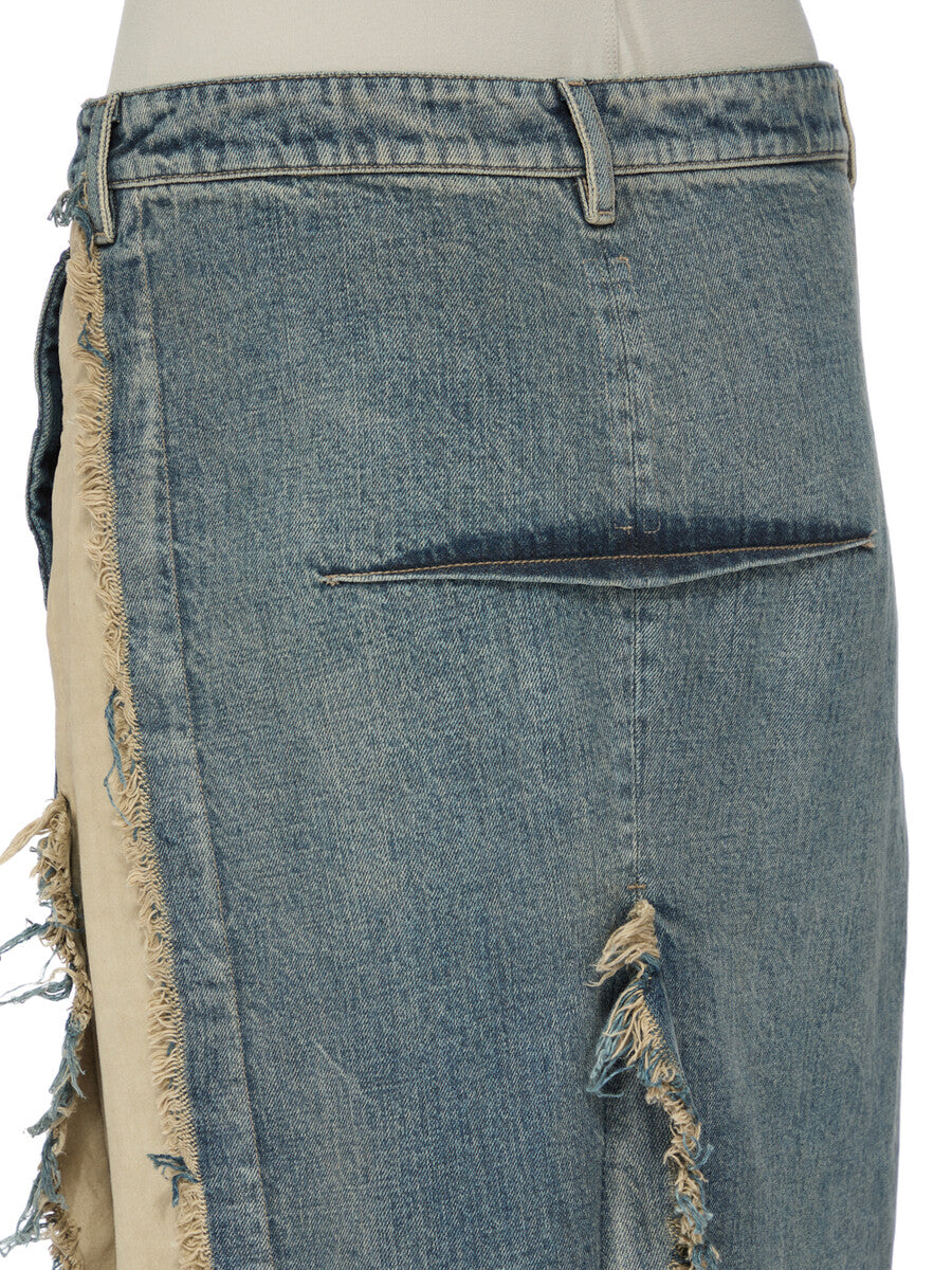 RO02E4393_DW7621_7621 | DENIM SLICED SKIRT