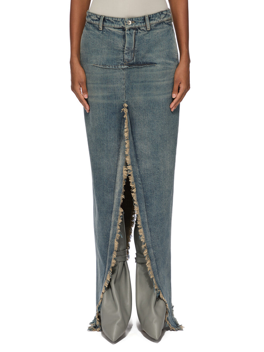 RO02E4393_DWG_76 | DENIM SLICED SKIRT