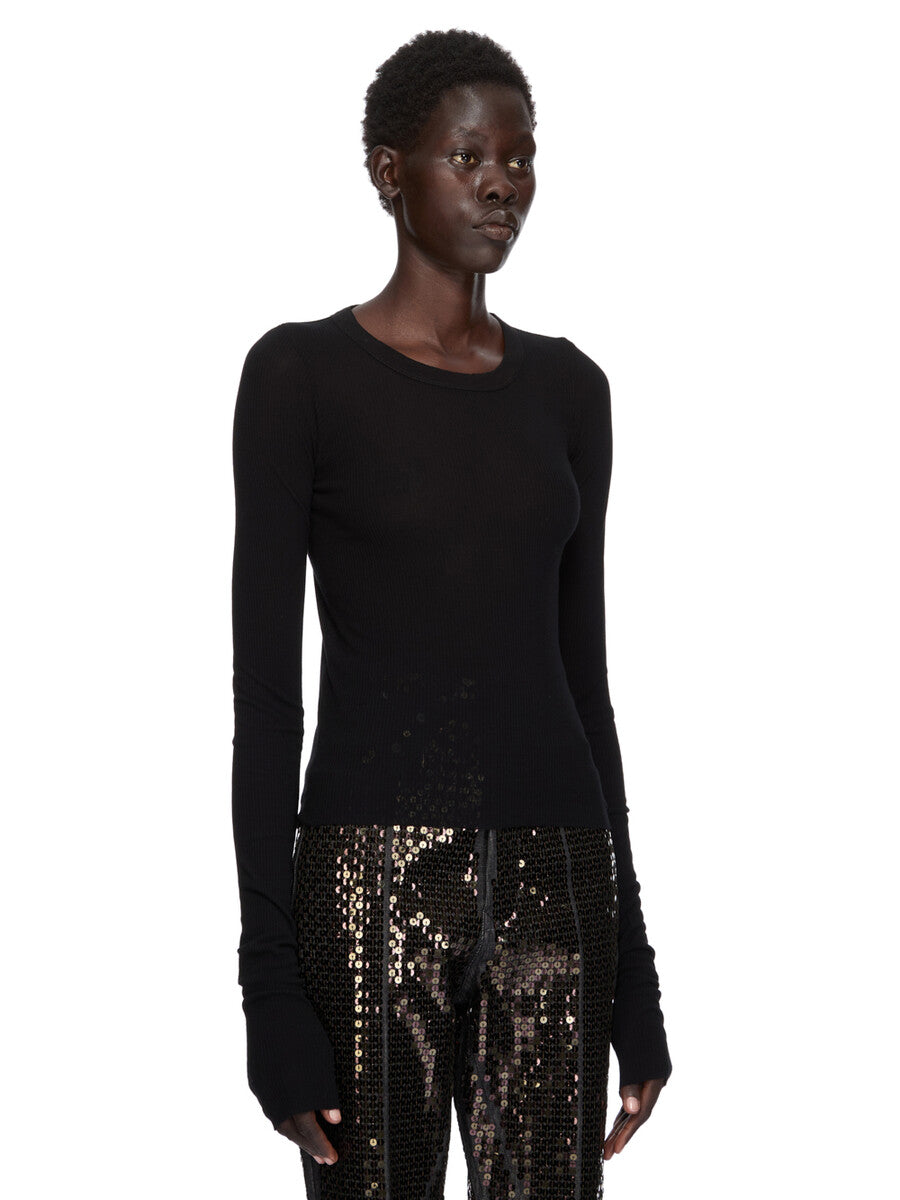 CROPPED RIB LS T| RICK OWENS