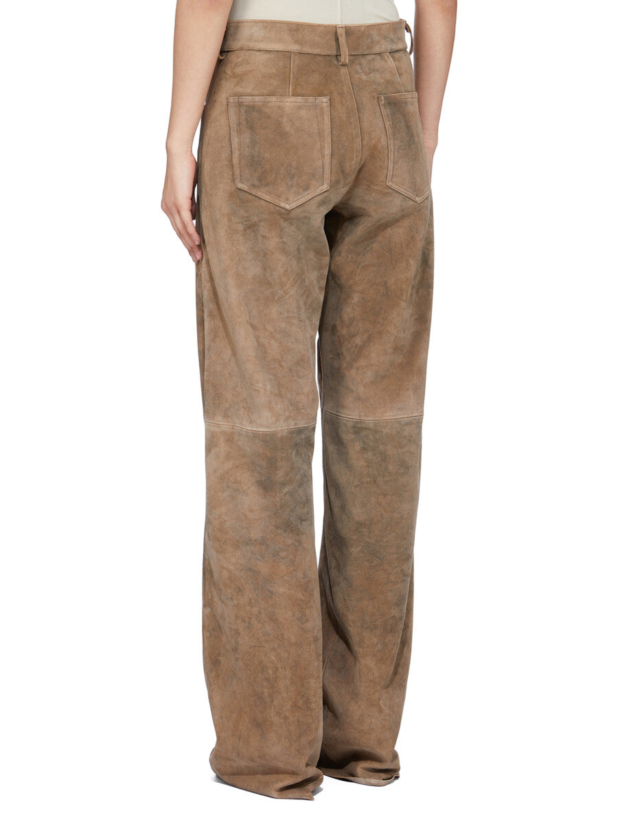 rick owens geth jeans コーティング加工　ブラウン　30 Geth wide-leg jeans in brown - Rick Owens | Mytheresa