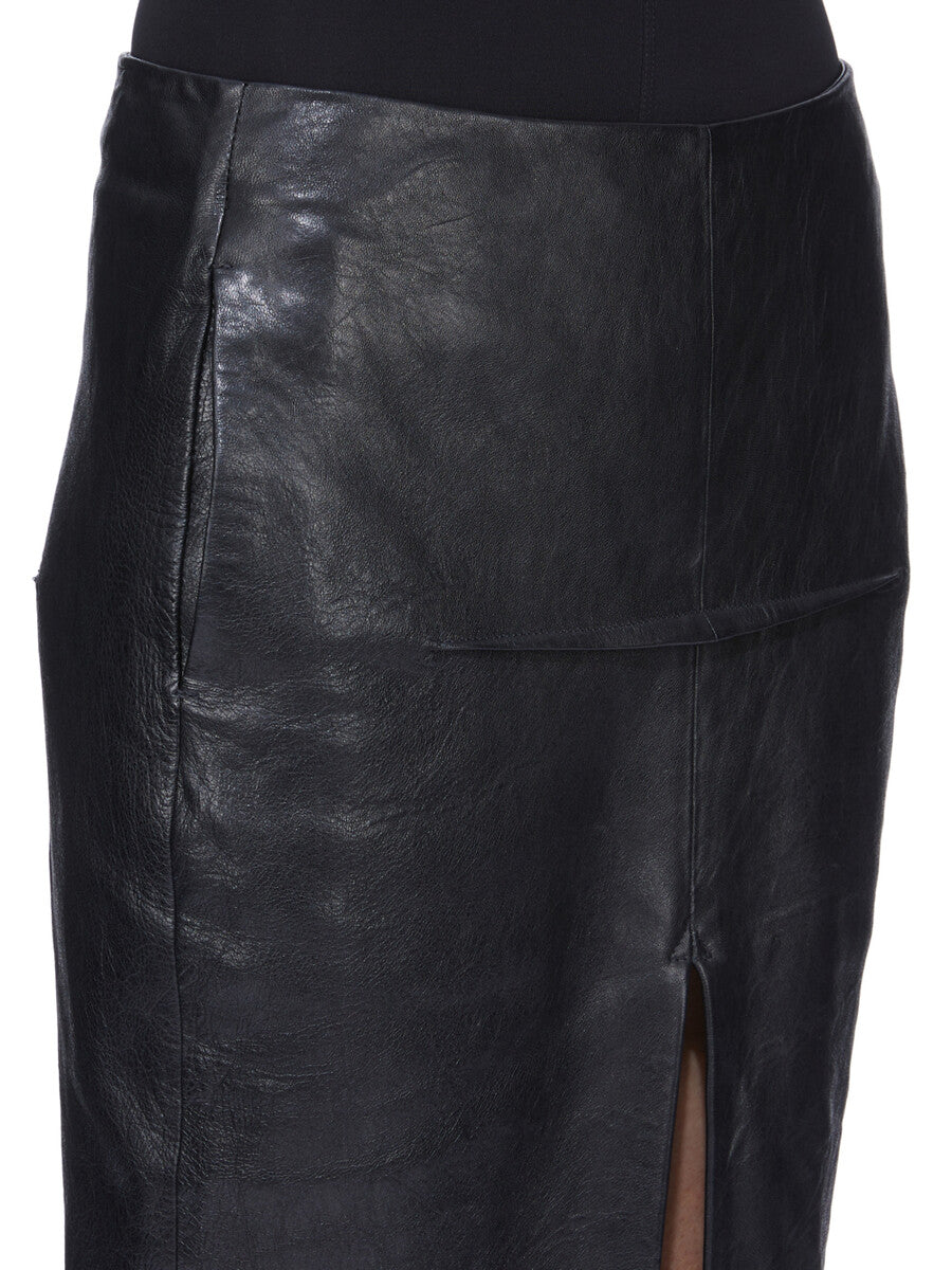 RP01F6385_LBE_09 | CALF SLICED SKIRT