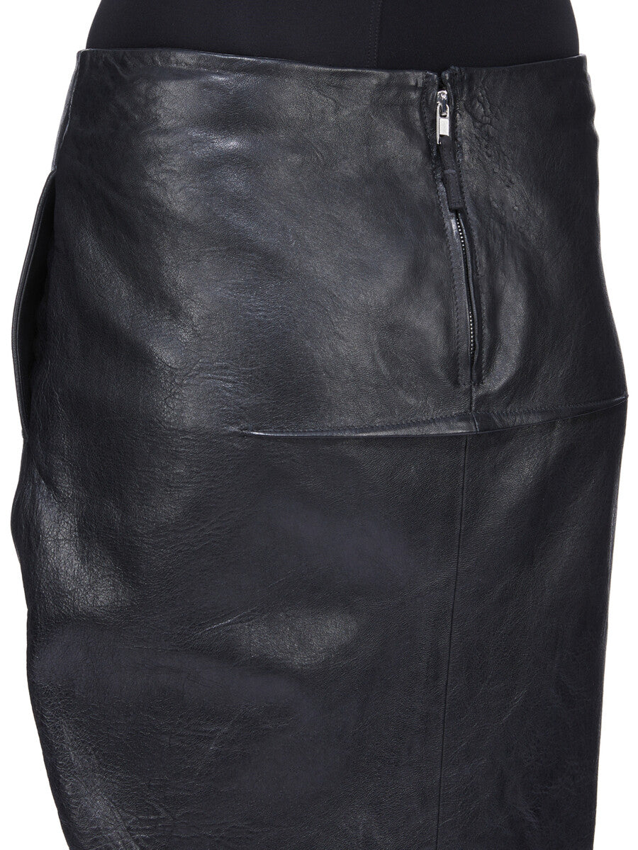 RP01F6385_LBE_09 | CALF SLICED SKIRT