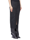 RP01F6385_TE_09 | CALF SLICED SKIRT