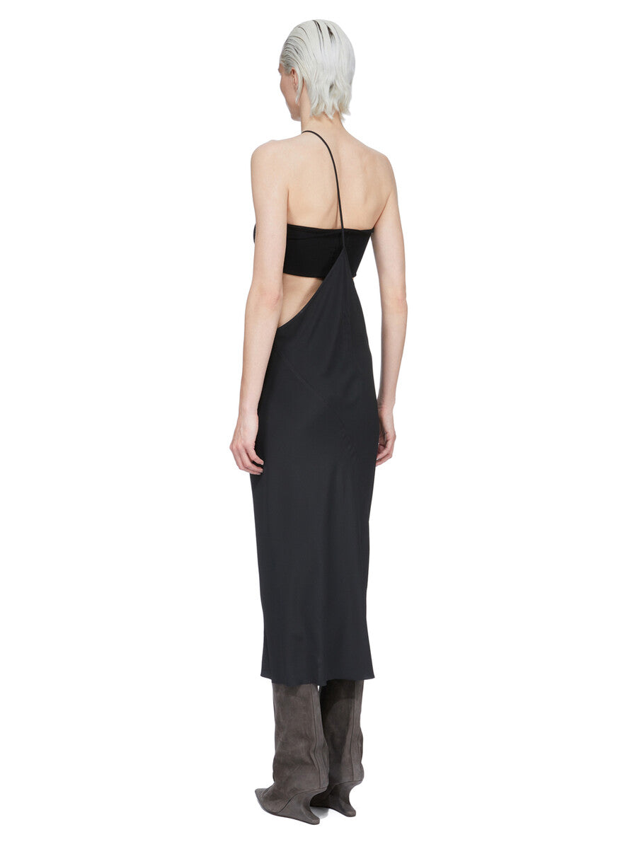 【Rick Owens】 クラッシュベロア ノースリーブワンピース BIAS STRAP DRESS| RICK OWENS