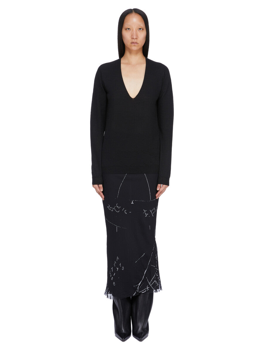 V NECK PULL| RICK OWENS