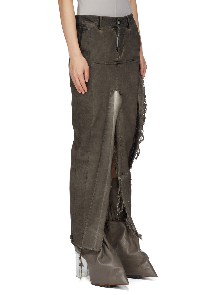 RP02F5340_SDRKCM_34100 | DENIM SLICED SKIRT