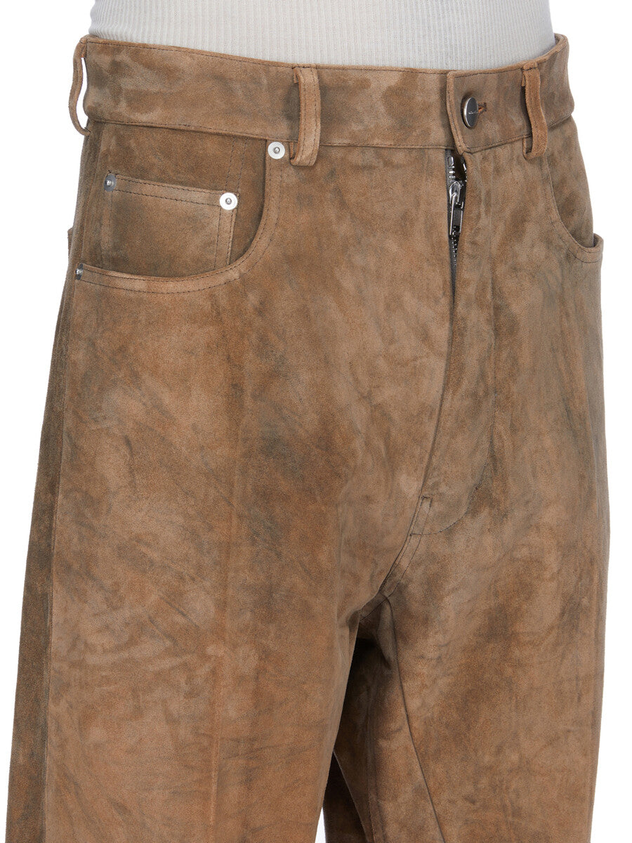 rick owens geth jeans コーティング加工　ブラウン　30 Rick Owens: Brown Hollywood Coated Geth Jeans | SSENSE
