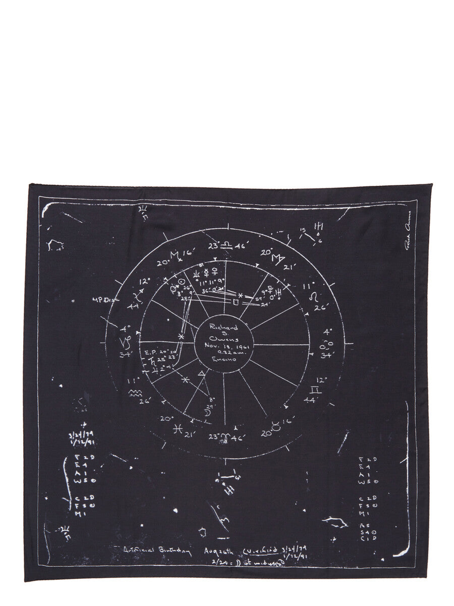 PRINTED ASTRO 70X70 SCARF| RICK OWENS