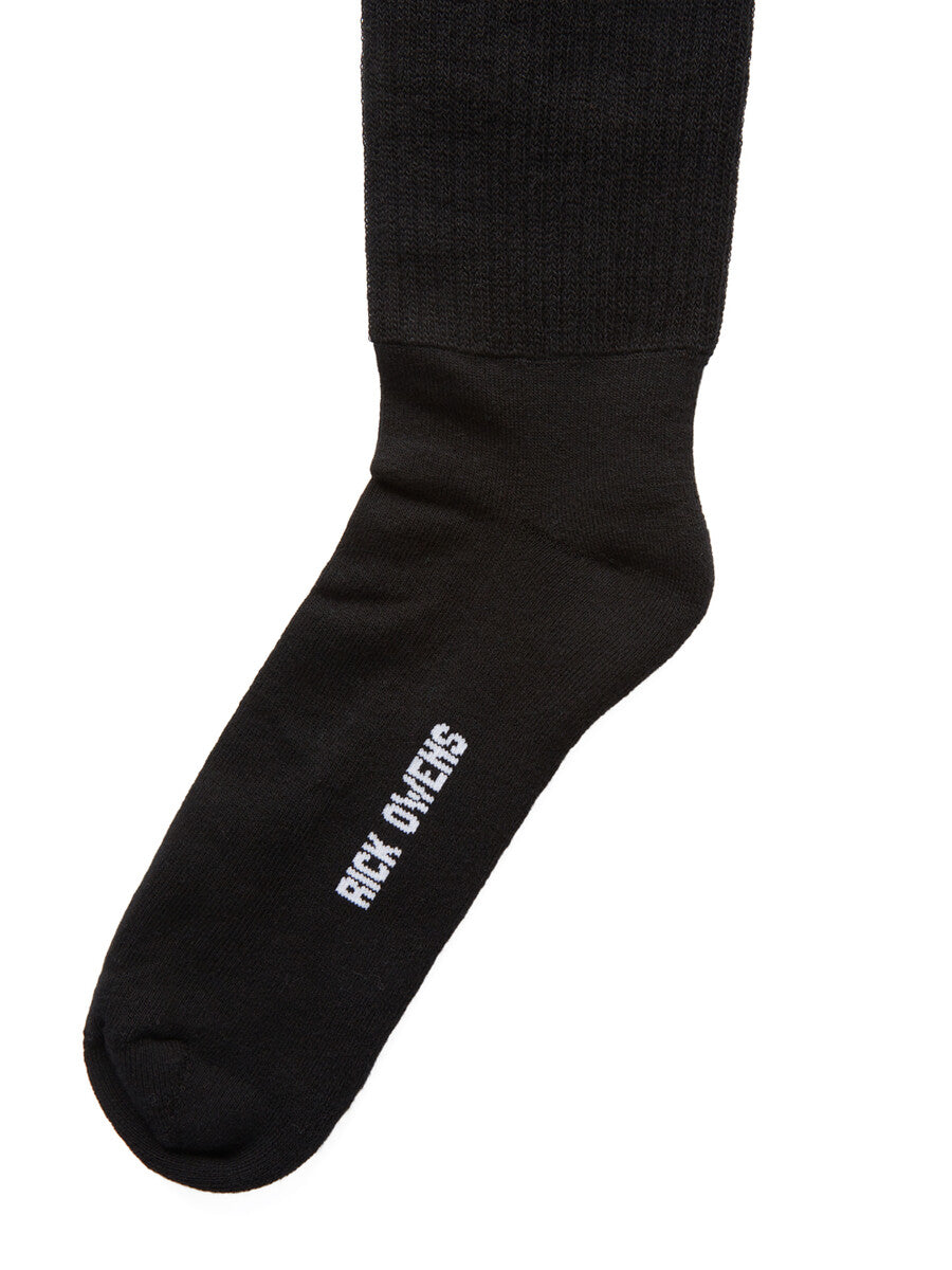 Rick Owens 2023 ソックス ブラック MID CALF SOCKS| RICK OWENS