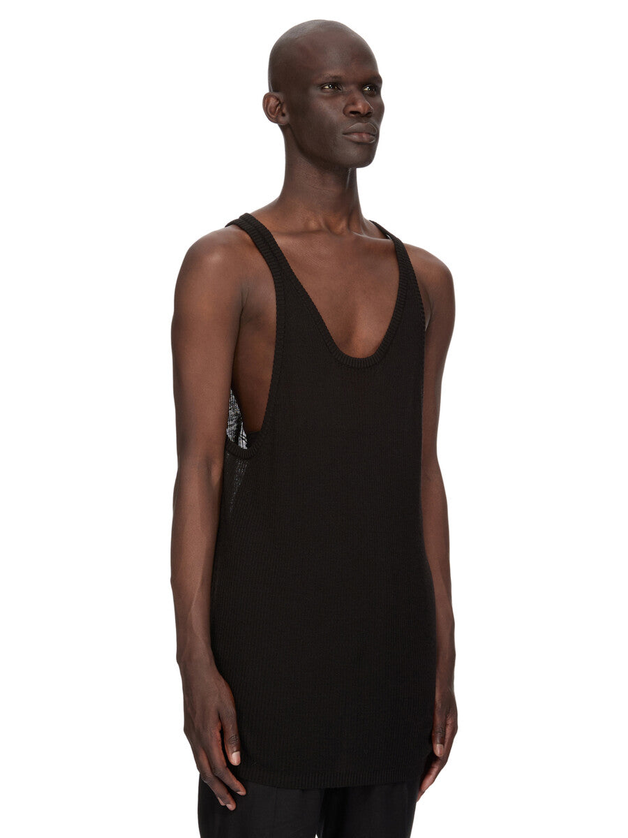 【ミキ】レリアン　ROCHAS タンクトップ SHEER TANK| RICK OWENS