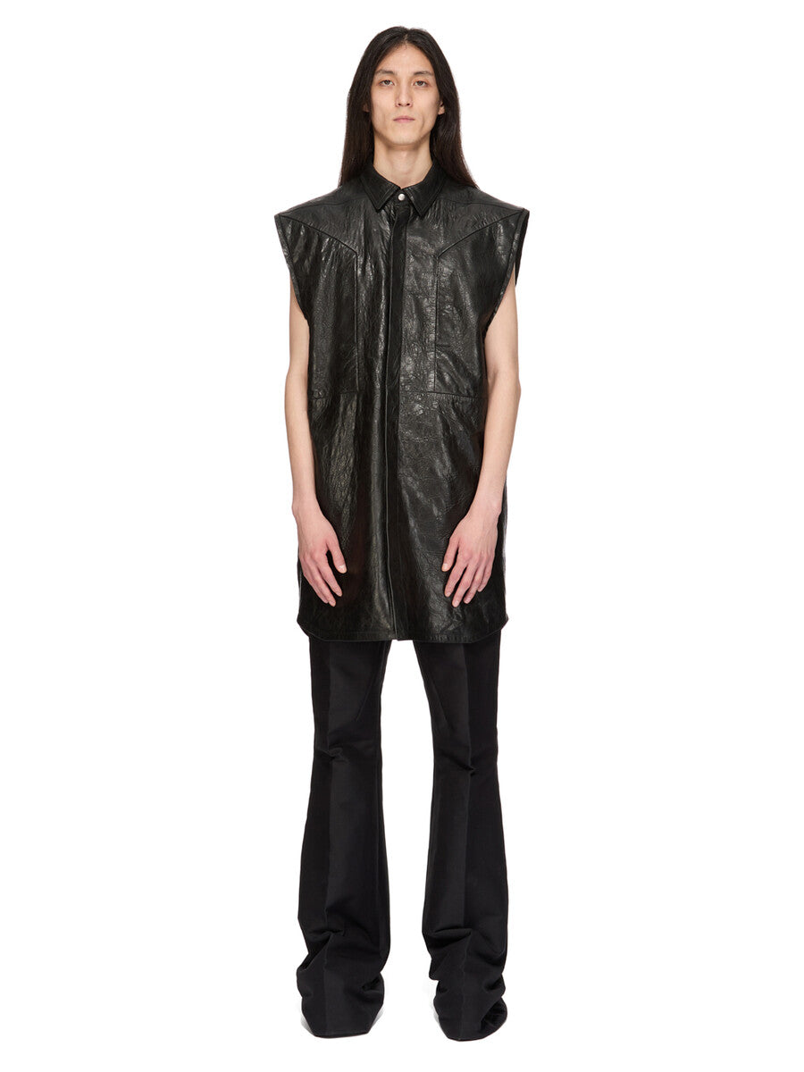 【美品】  Rick Owens / リックオウエンス | 2024SS | LIDO Sleeveless Jumbo Outer Shirt スリーブレス ジャンボ アウターシャツ | 40 | ボルドー | レディース JUMBO SL OUTERSHIRT| RICK OWENS
