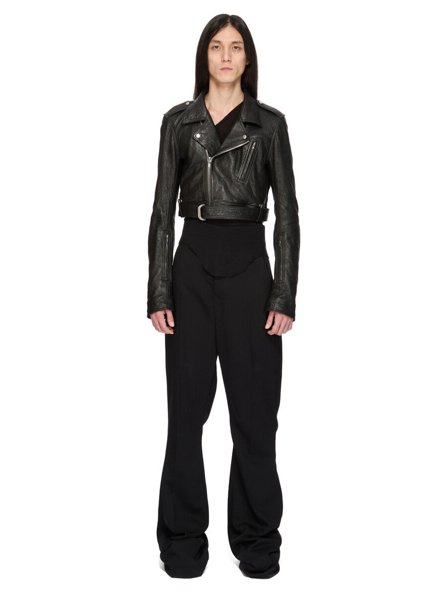 オ*ド様 Rick Owens リックオウエンス LUKES STOOGES ラ RICK OWENS Jumbo Luke Stooges Belted Full-Grain Leather-Trimmed