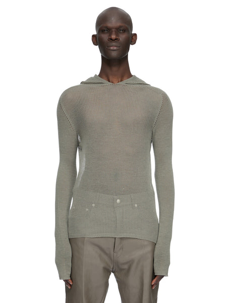 SHEER HOODED LS T| RICK OWENS